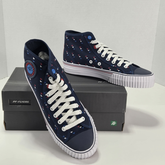 P.F. Flyers Other - P.F. Flyers Rolland Berry Navy High-Top Canvas Sneakers Size Men's 8 Women's 9.5